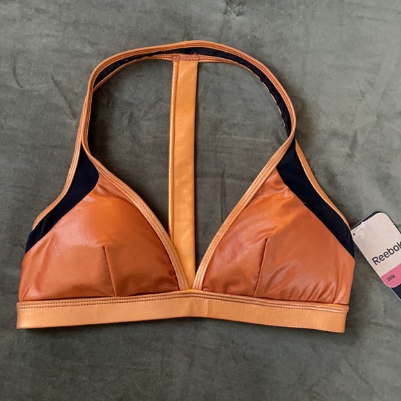 NWT Reebok Swim Copper Bathing Suit Top - Picture 6 of 9